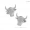 Silver tone brushed bull head.jpg